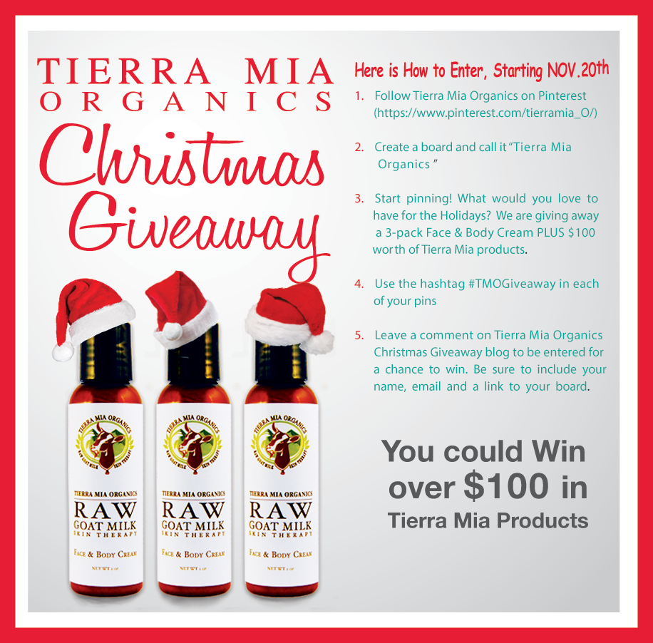 Pin It to Win It Christmas Giveaway! - Tierra Mia Organics