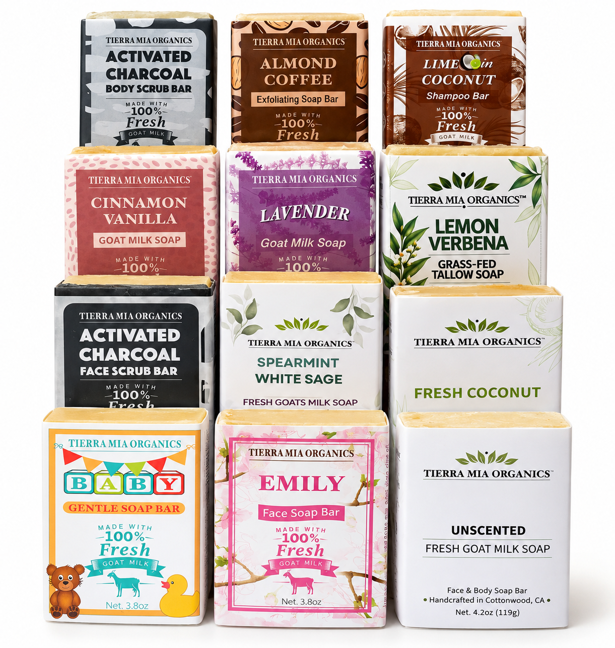 12 Goat Milk Soap Bundle – Face & Body Soap Gift Set