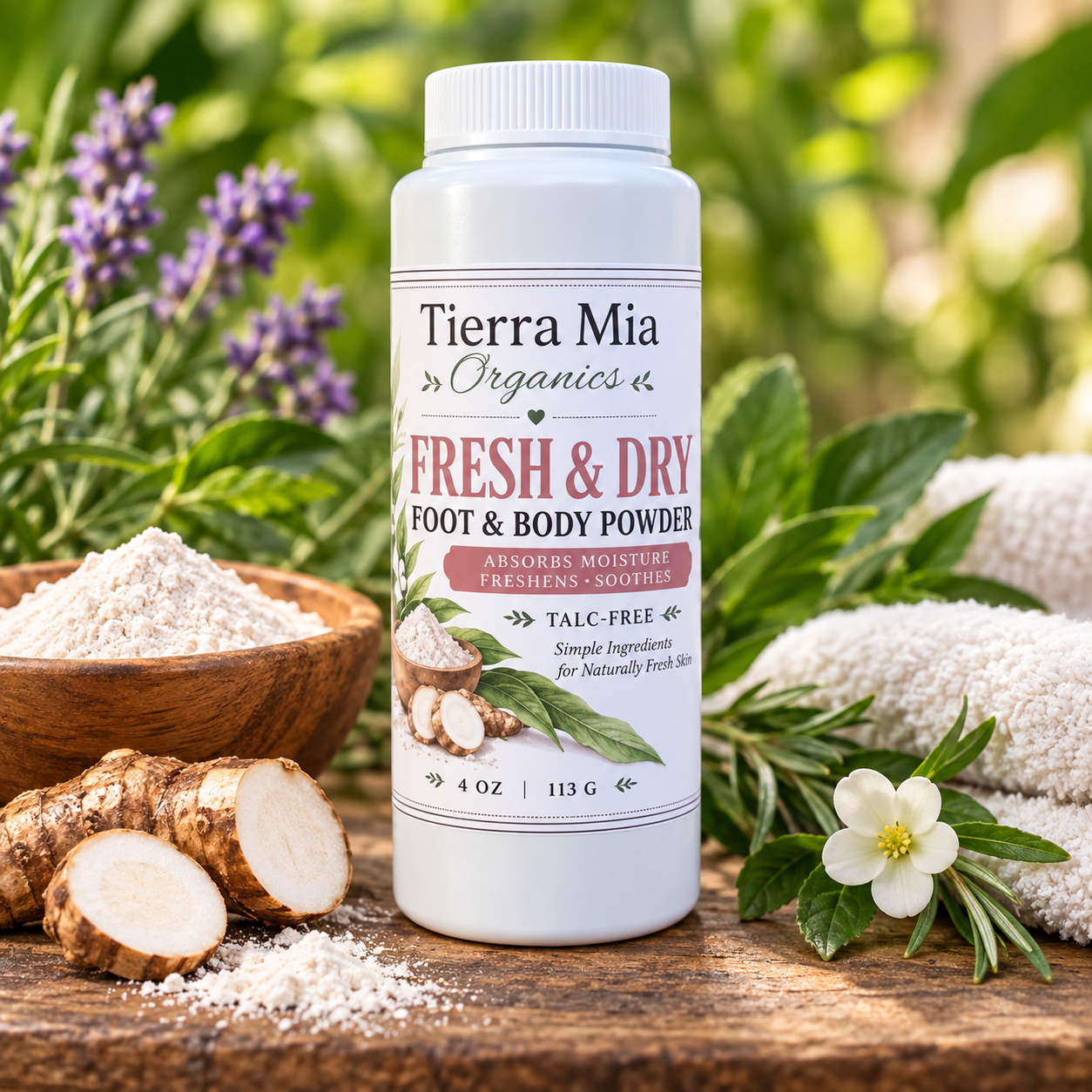 Natural Foot & Body Deodorizing Powder 4oz
