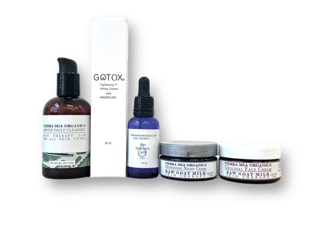 Five piece Gotox Gift Set   For Natural Anti-aging  with Alpha-hydroxy acid naturally found in Goat's Milk