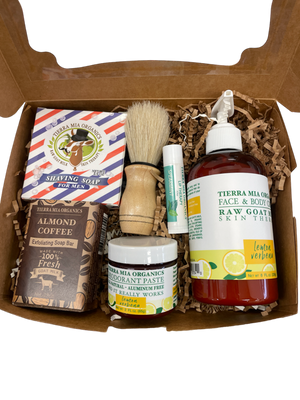  Men's Gift Set - Exfoliate Moisturize Protect Men's Skincare - Best Men's Shave Gift Set on the Market that is safe and healthy on his skin 