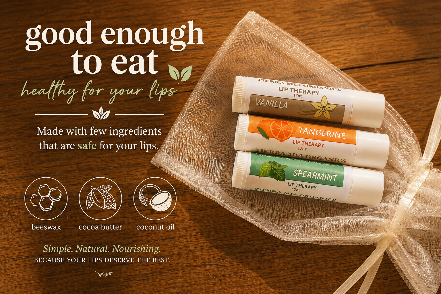 Lip Therapy Collection- Natural Lip Balm Trio