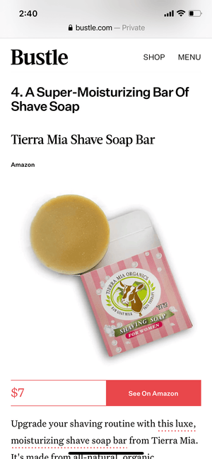 Shaving Soap for Women - Tierra Mia Organics